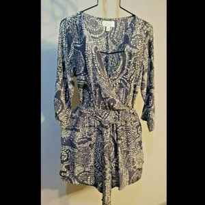 Haven Boho Batik Print Silk Shorts Romper